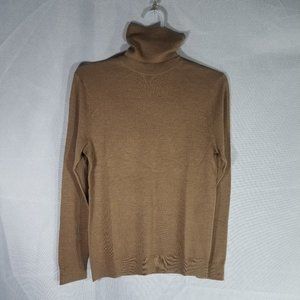Banana Republic Merino Textured Turtleneck Sweater in Dark Camel Size M/T - NWT